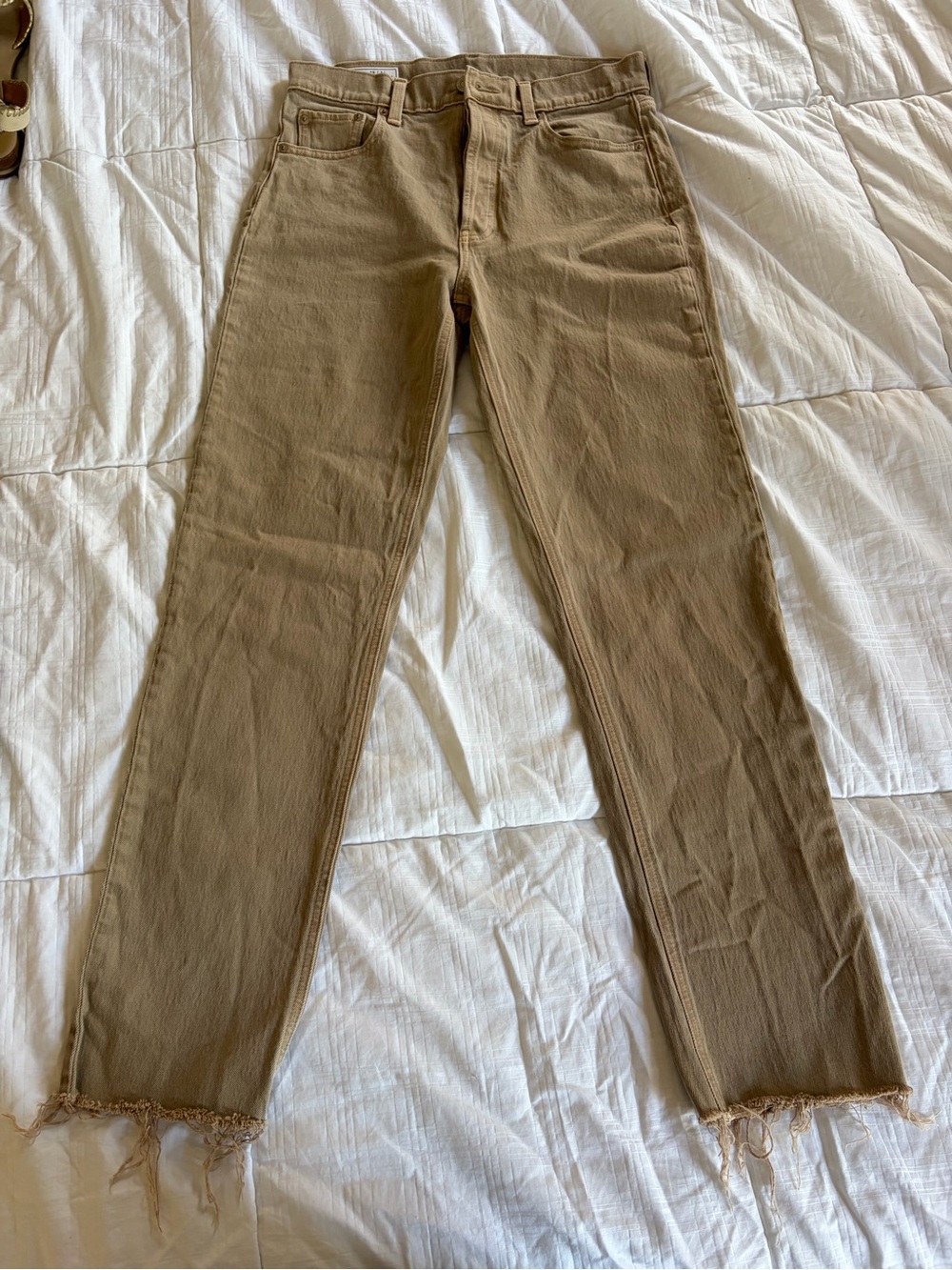 GAP Women's Straight-Leg Jeans in Tan. Cropped. Long/ Tall 8T